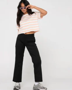 Camila Stripe Relaxed Crop Tee | Rusty Cheap