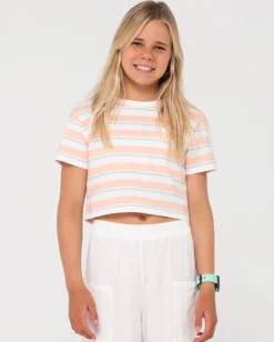 Camila Stripe Tee Girls | Rusty Shop
