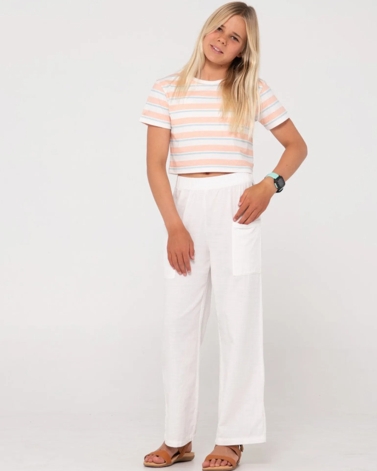 Camila Stripe Tee Girls | Rusty Shop