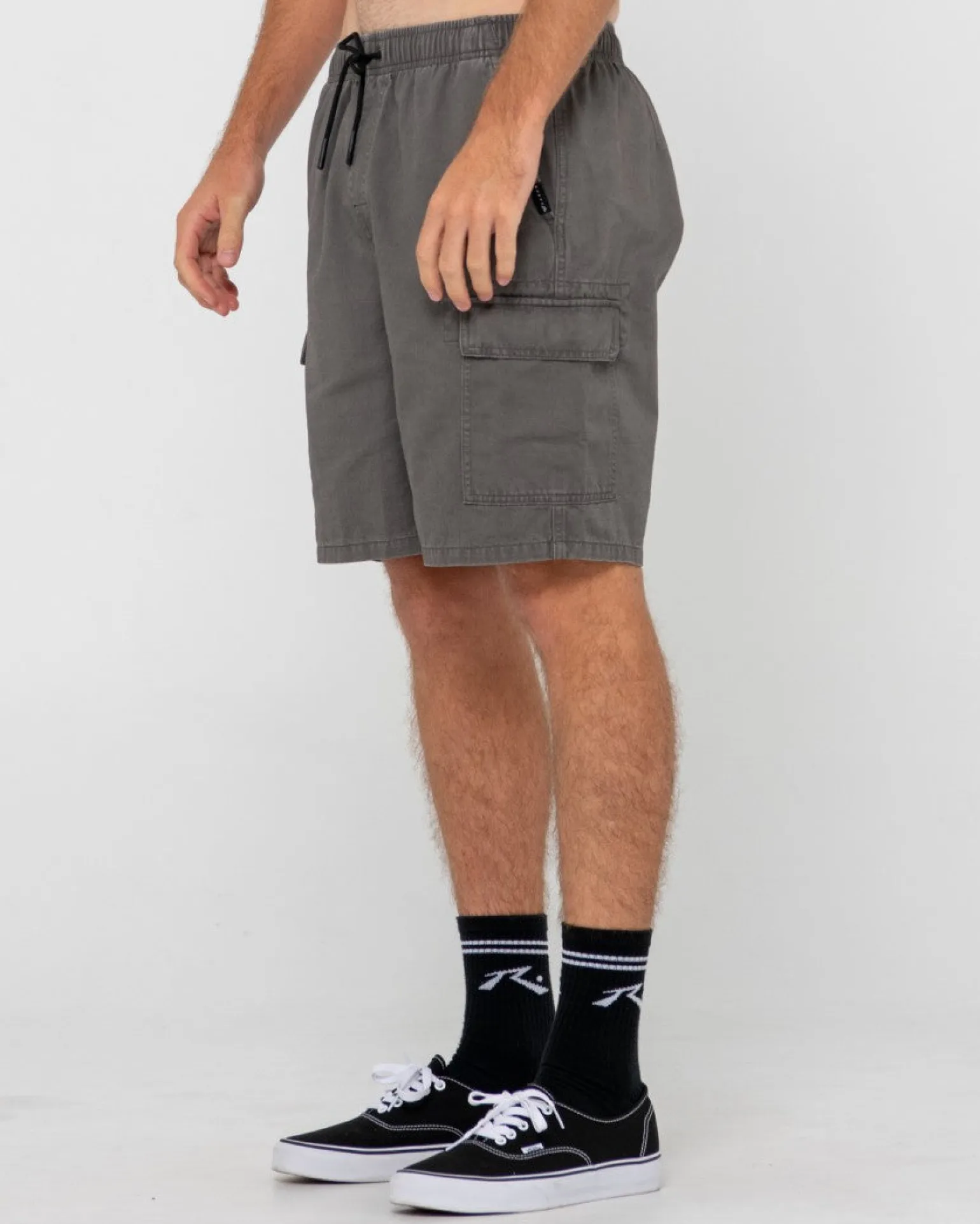 Camper Vintage Wash Cargo Elastic Short | Rusty Shop
