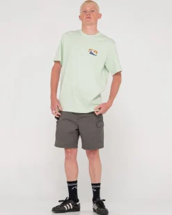 Camper Vintage Wash Cargo Elastic Short | Rusty Shop