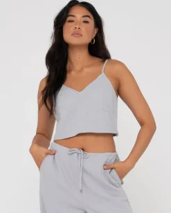 Carolina V Neck Linen Slip Top | Rusty Cheap