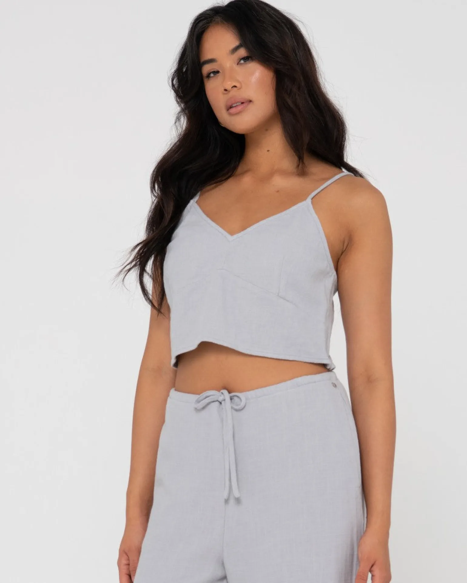 Carolina V Neck Linen Slip Top | Rusty Cheap