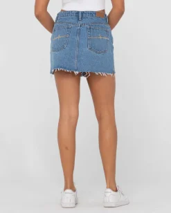 Celeste Low Rise Denim Mini Skirt | Rusty Hot