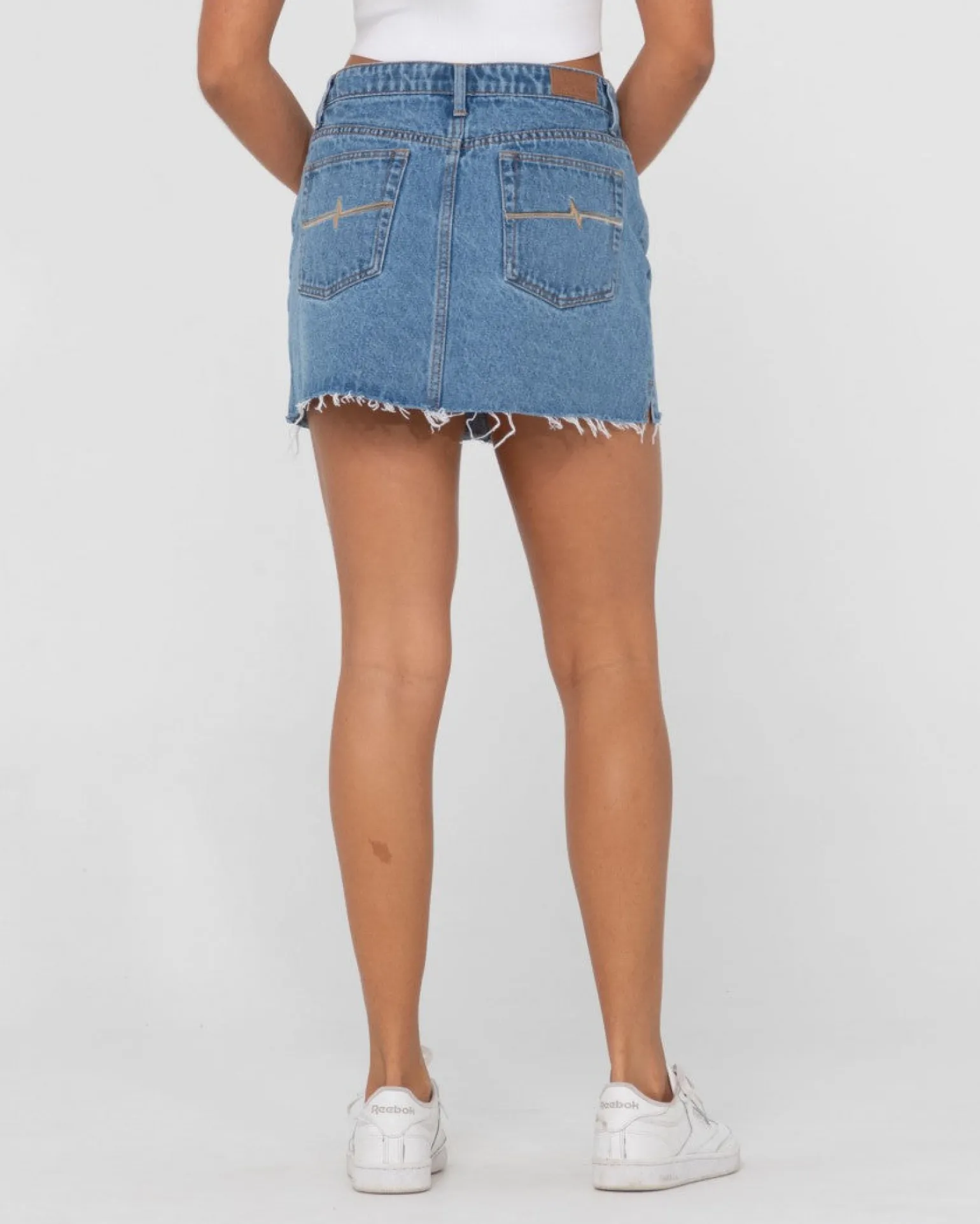 Celeste Low Rise Denim Mini Skirt | Rusty Hot