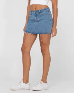 Celeste Low Rise Denim Mini Skirt | Rusty Hot