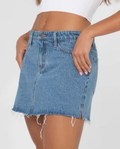 Celeste Low Rise Denim Mini Skirt | Rusty Hot