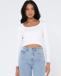 Charis Low Neckline Long Sleeve Knit Top | Rusty Best