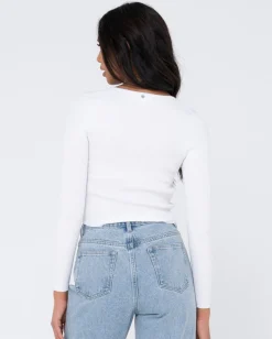Charis Low Neckline Long Sleeve Knit Top | Rusty Best