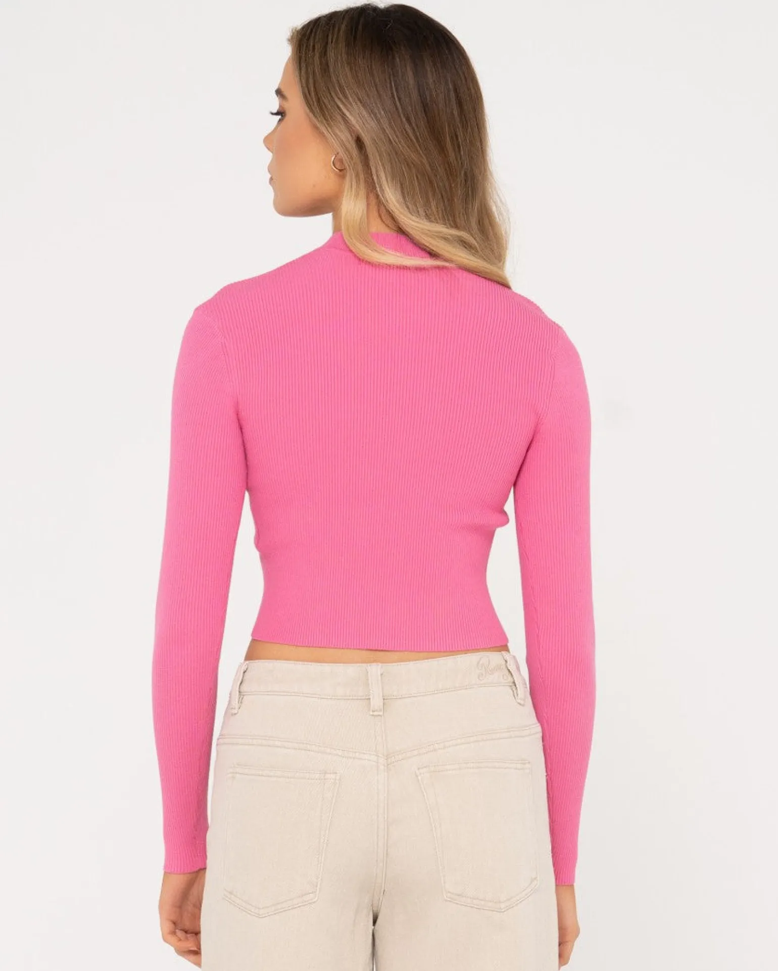 Charis Mock Neck Long Sleeve Knit Top | Rusty Discount