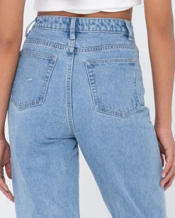 Chloe High Waisted Distressed Straight Jean | Rusty Flash Sale