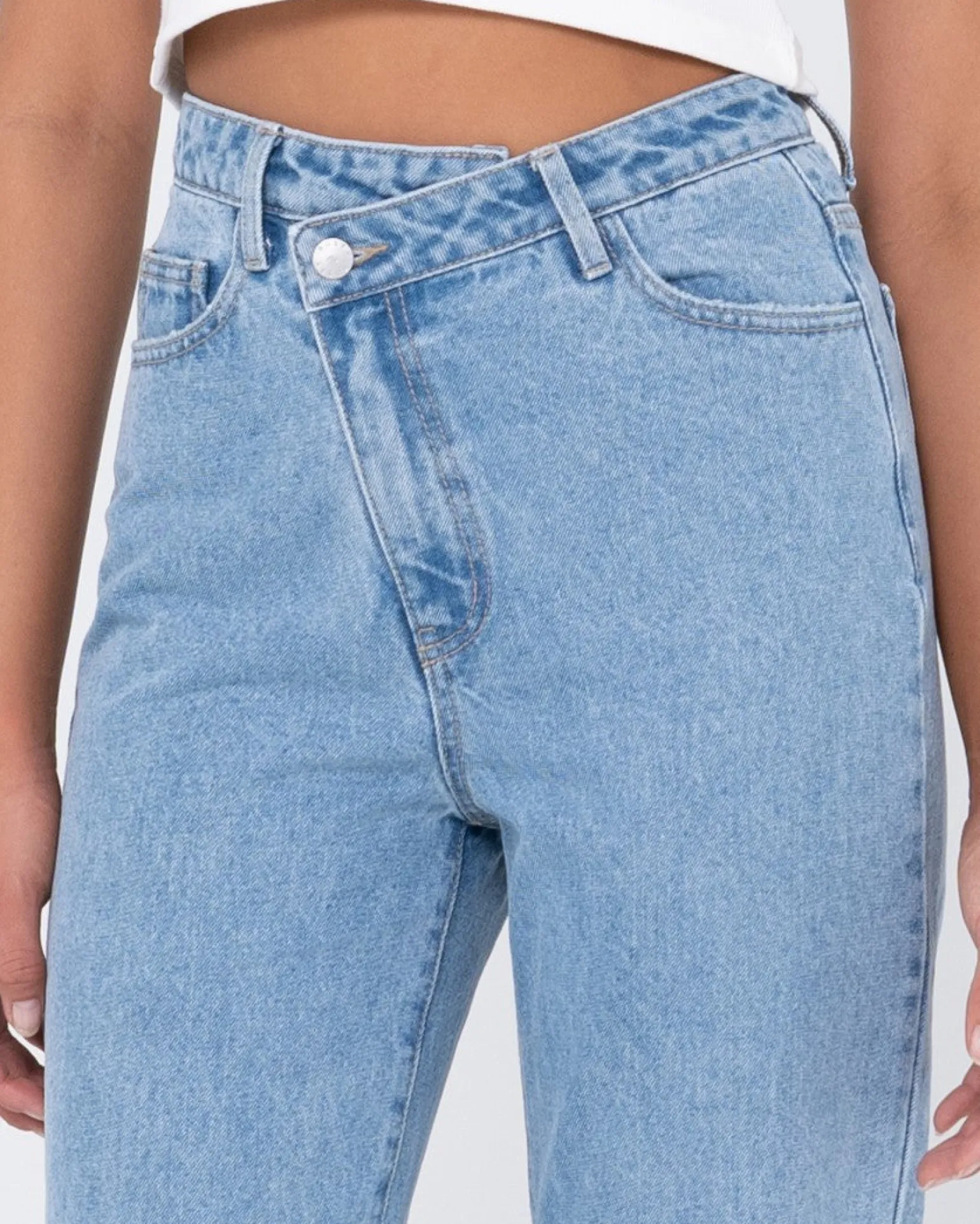 Chloe High Waisted Distressed Straight Jean | Rusty Flash Sale