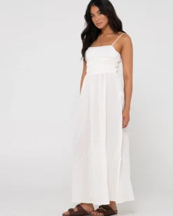 Coco Shirred Maxi Dress | Rusty Hot