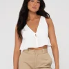 Coco V Neck Crop Top | Rusty Online