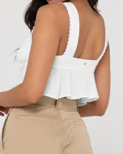 Coco V Neck Crop Top | Rusty Clearance