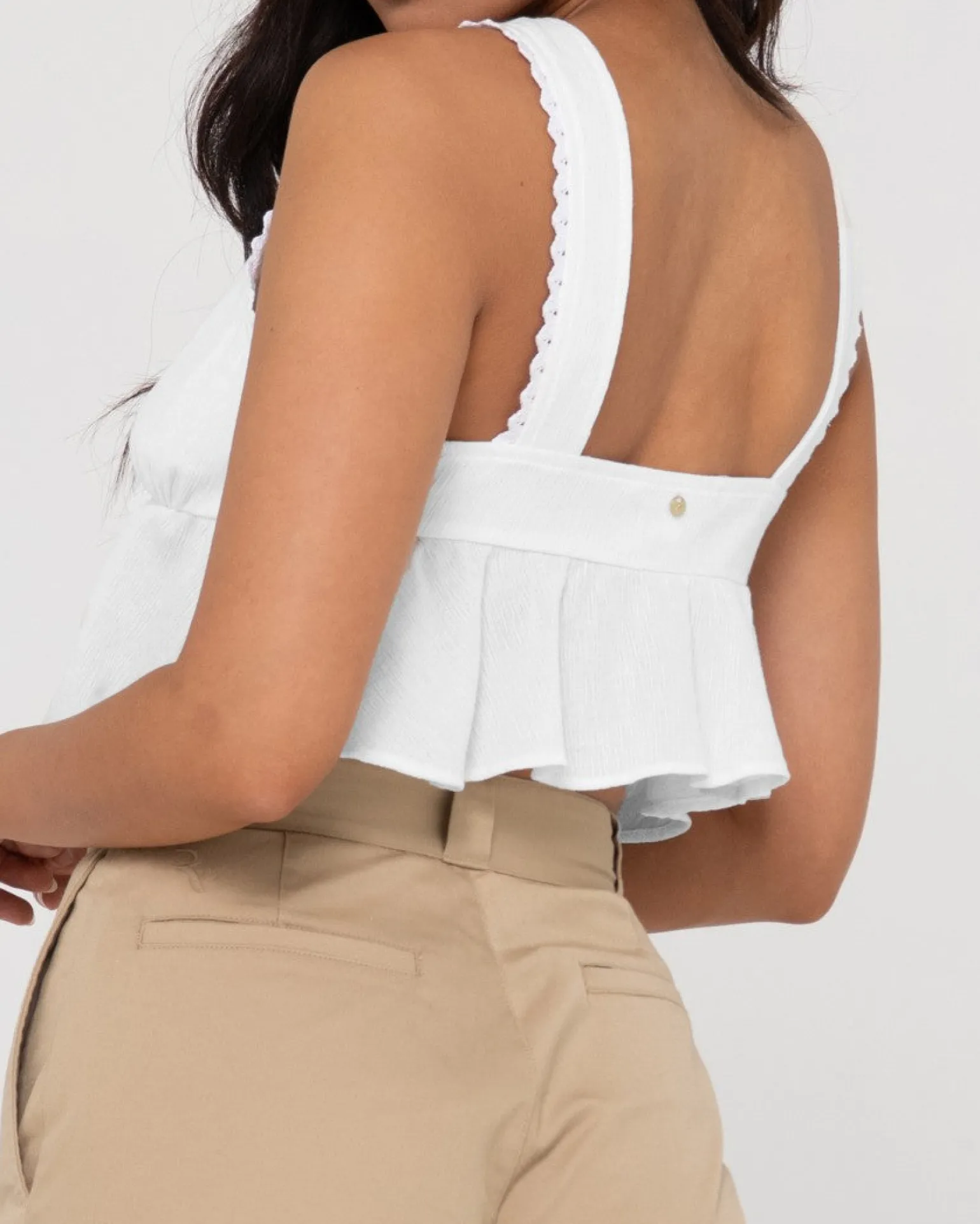 Coco V Neck Crop Top | Rusty Clearance