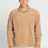 Coup Cord Long Sleeve Overshirt | Rusty Sale