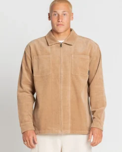 Coup Cord Long Sleeve Overshirt | Rusty Flash Sale