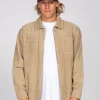 Coup Cord Long Sleeve Overshirt | Rusty Sale