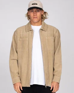 Coup Cord Long Sleeve Overshirt | Rusty Sale