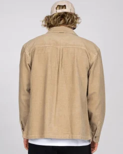 Coup Cord Long Sleeve Overshirt | Rusty Sale
