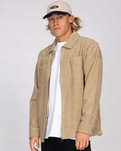 Coup Cord Long Sleeve Overshirt | Rusty Sale