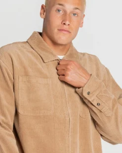 Coup Cord Long Sleeve Overshirt | Rusty Sale
