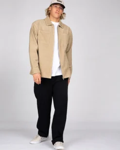 Coup Cord Long Sleeve Overshirt | Rusty Sale