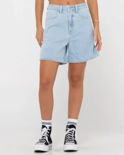 Cyprus High Waisted Denim Short | Rusty Hot