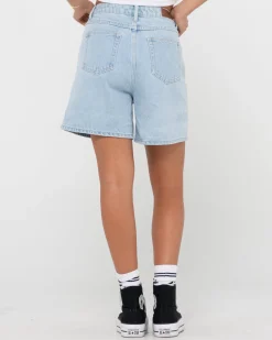 Cyprus High Waisted Denim Short | Rusty Hot