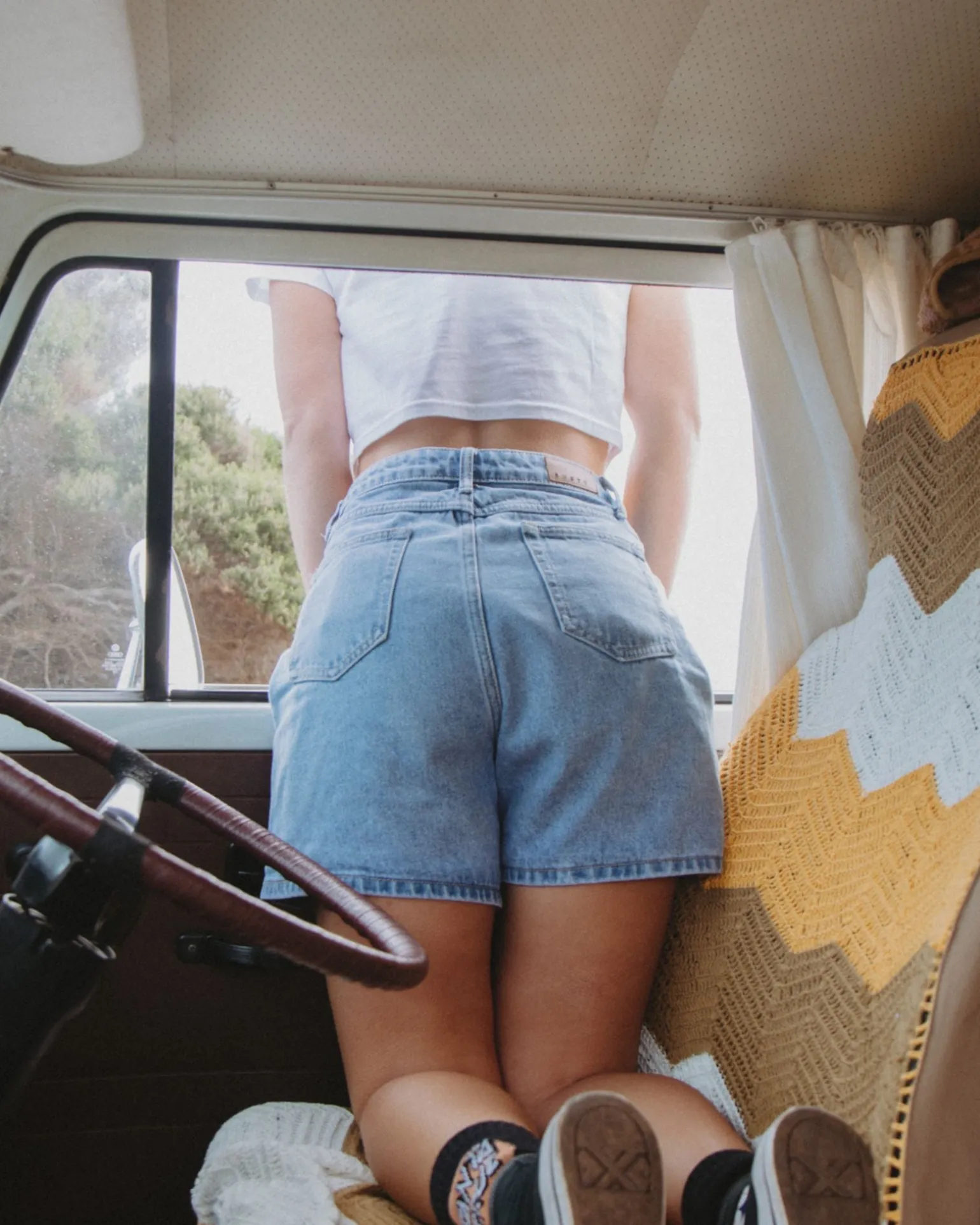 Cyprus High Waisted Denim Short | Rusty Best