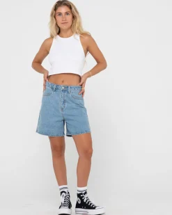 Cyprus High Waisted Denim Short | Rusty Flash Sale