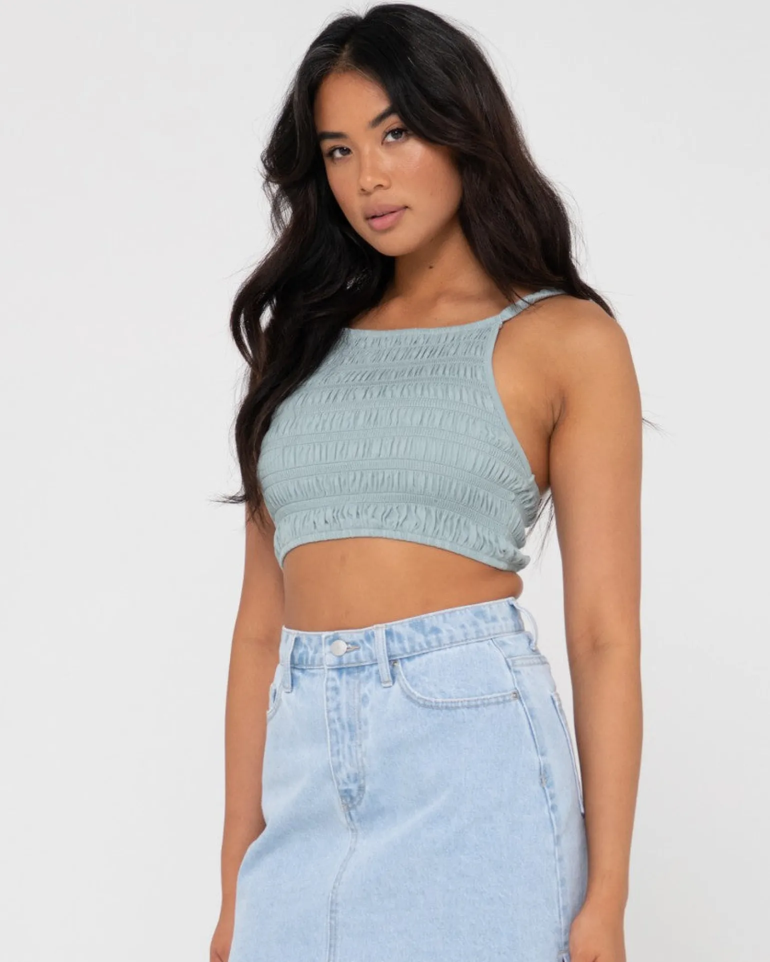 Danielle Shirring Crop Top | Rusty Online
