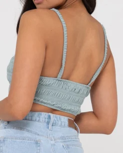 Danielle Shirring Crop Top | Rusty Online