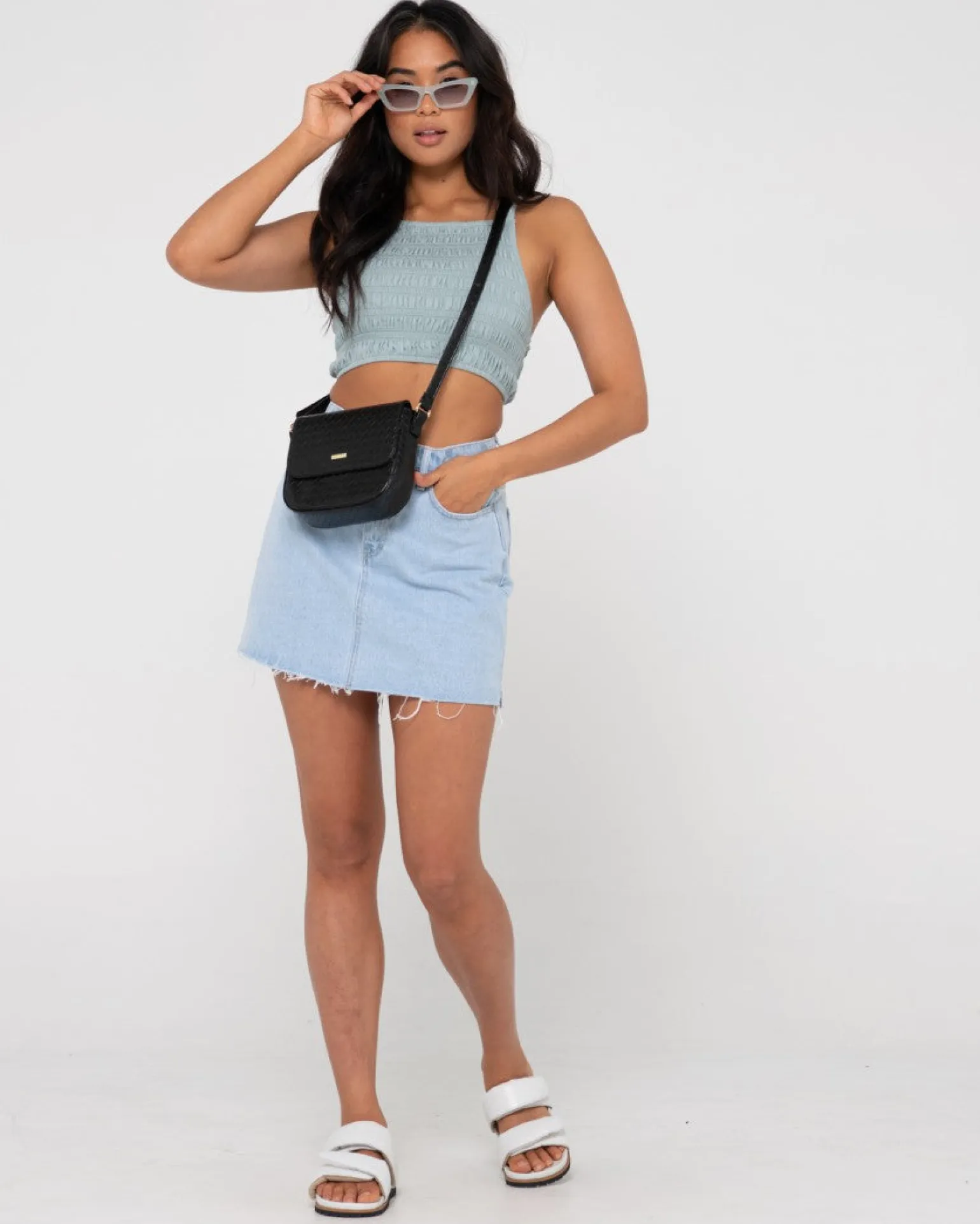 Danielle Shirring Crop Top | Rusty Online