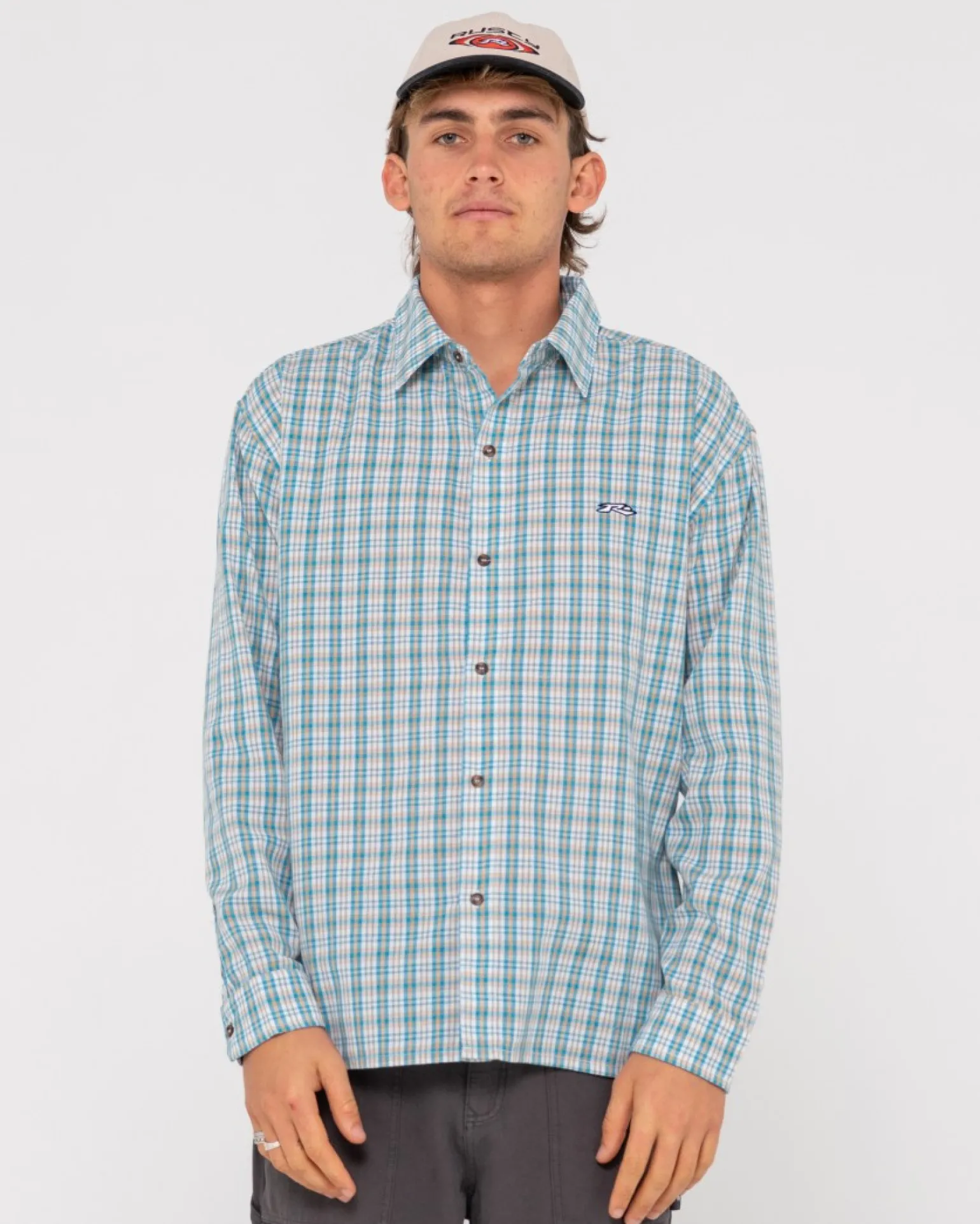 Datsun Relaxed Check Long Sleeve Shirt | Rusty Best Sale