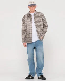 Datsun Relaxed Check Long Sleeve Shirt | Rusty Store