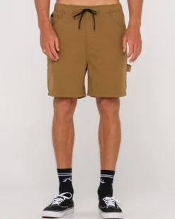 Dungaree Elastic Short | Rusty Clearance