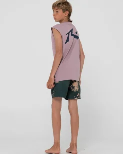 Electric Sax Printed Elastic Boardshort Boys | Rusty Fashion