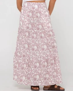 Faye High Waisted Floral Maxi Skirt | Rusty Flash Sale