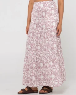 Faye High Waisted Floral Maxi Skirt | Rusty Flash Sale