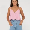 Felicity V Neck Cami Crop Top | Rusty Outlet