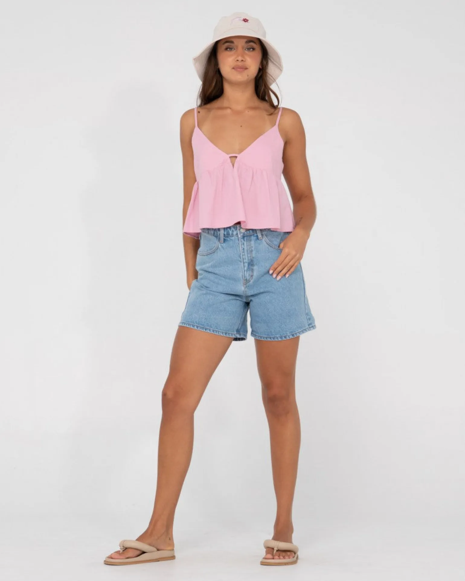 Felicity V Neck Cami Crop Top | Rusty Outlet