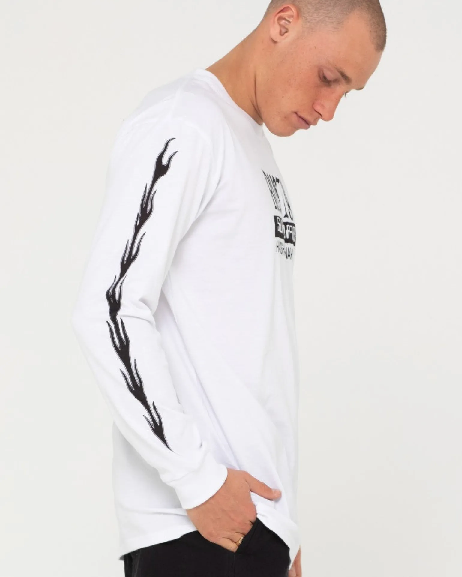 Flaming Anarchy Long Sleeve Tee Boys | Rusty New