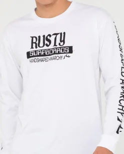Flaming Anarchy Long Sleeve Tee Boys | Rusty New