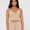 Florence V Neck Knit Cami Crop Top | Rusty Outlet