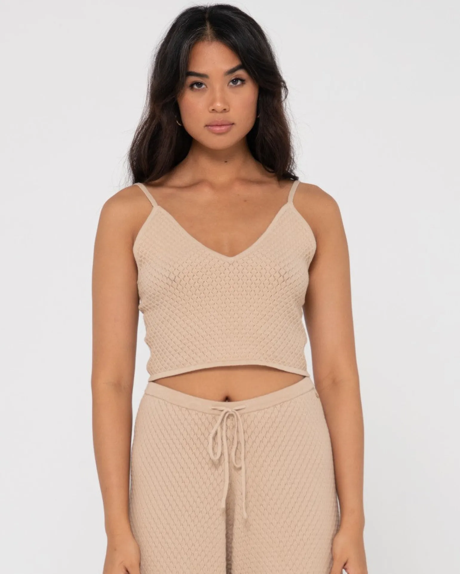 Florence V Neck Knit Cami Crop Top | Rusty Outlet