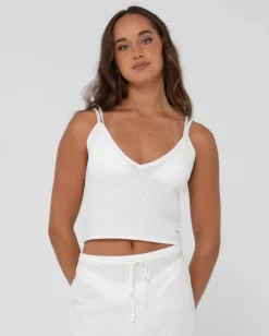 Florence V Neck Knit Cami Crop Top | Rusty Shop