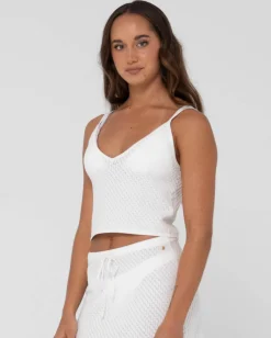 Florence V Neck Knit Cami Crop Top | Rusty Shop