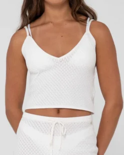 Florence V Neck Knit Cami Crop Top | Rusty Shop